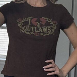 Medium vintage "I Love Outlaws" shirt from CMT
